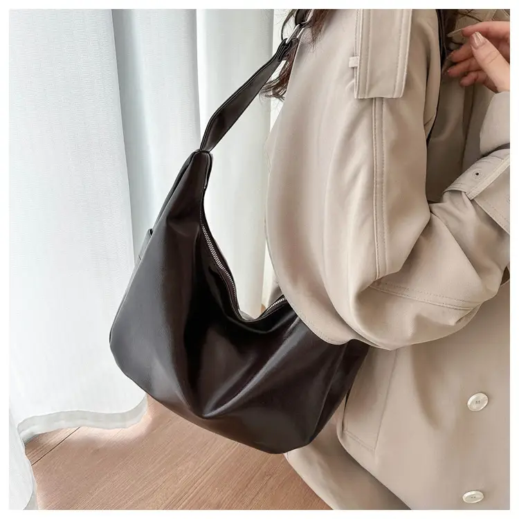 Brown Leather Shoulder Messenger Bag Large Capacity — feature 20