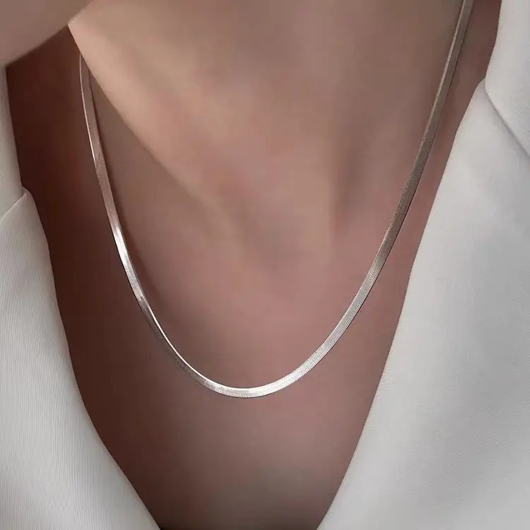 Titanium Heart Snake Bone Necklace for Women - Image 9