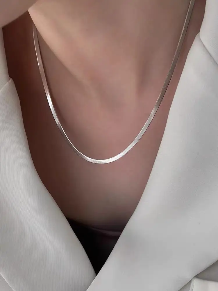 Titanium Heart Snake Bone Necklace for Women — feature 3