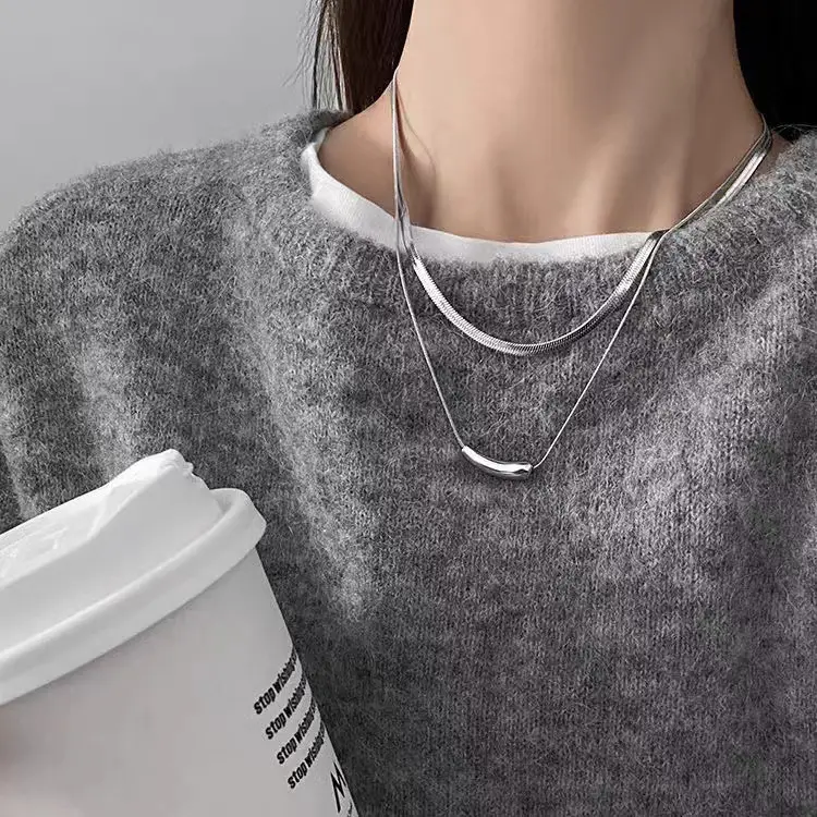 Titanium Heart Snake Bone Necklace for Women — feature 7