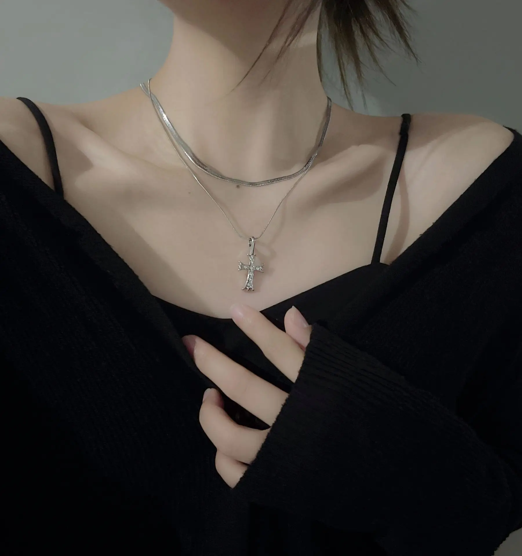 Titanium Heart Snake Bone Necklace for Women - Image 6