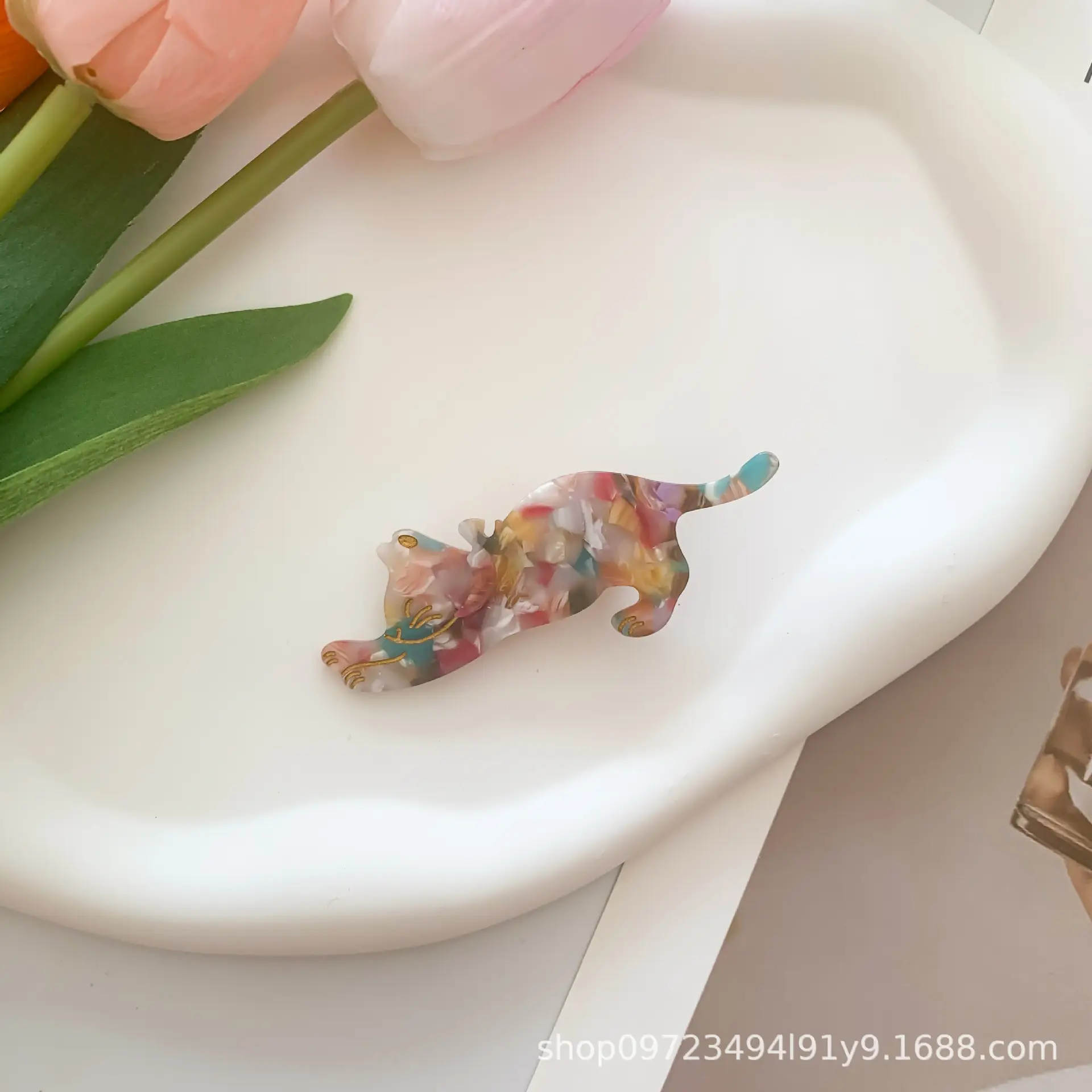 Dinosaur Hairpin Set Purple Blue 3D Design — feature 11