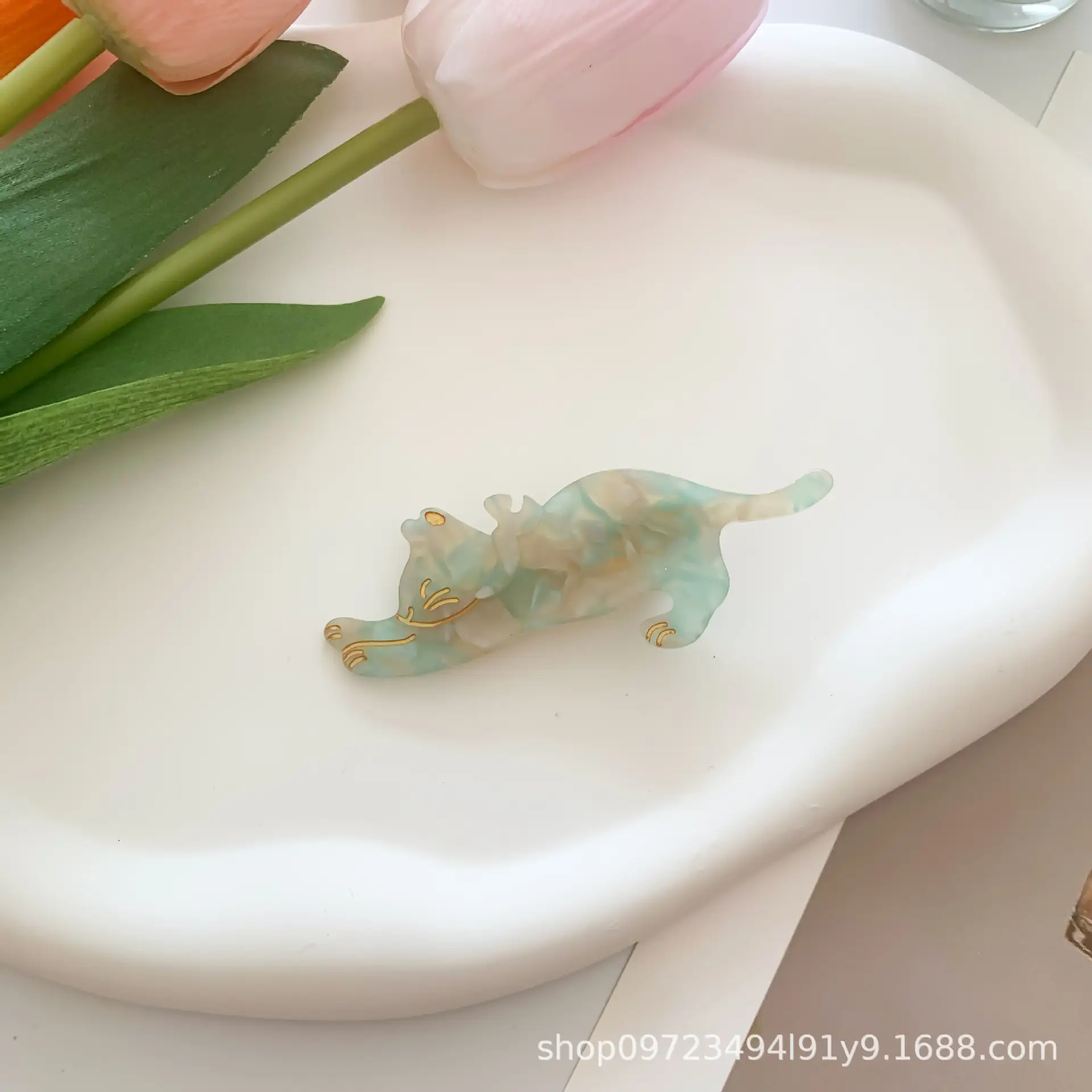Dinosaur Hairpin Set Purple Blue 3D Design — feature 15