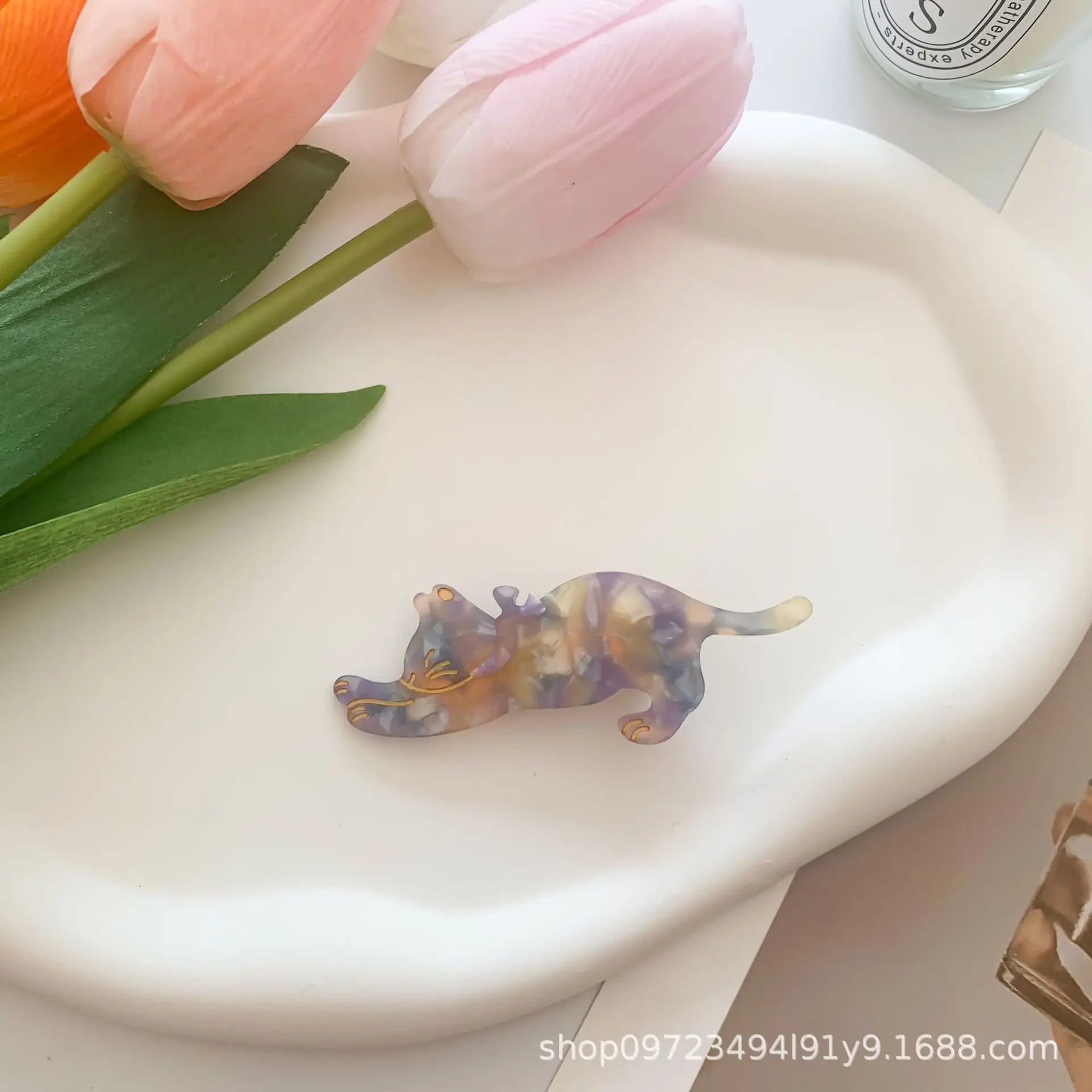 Dinosaur Hairpin Set Purple Blue 3D Design — feature 16
