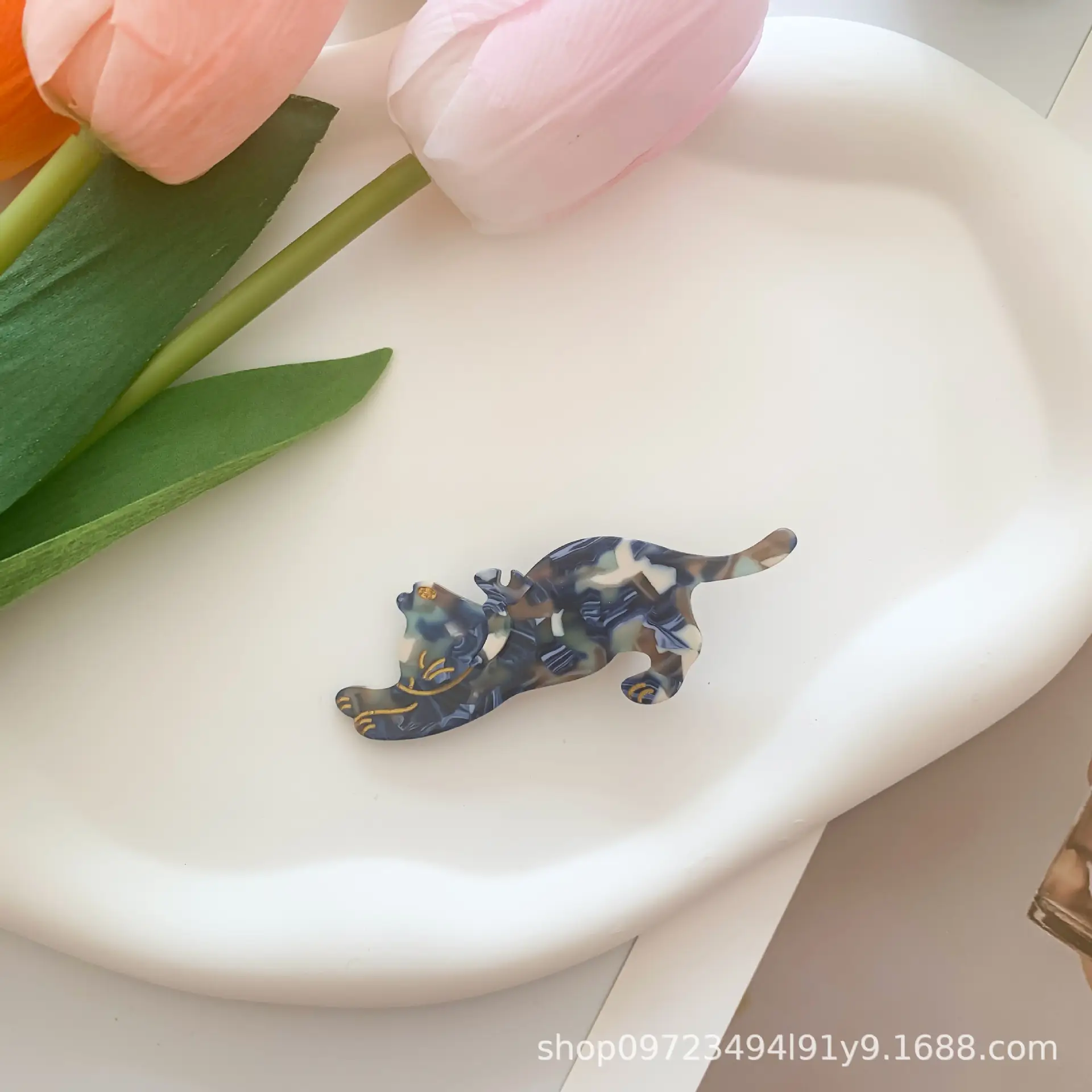 Dinosaur Hairpin Set Purple Blue 3D Design — feature 17