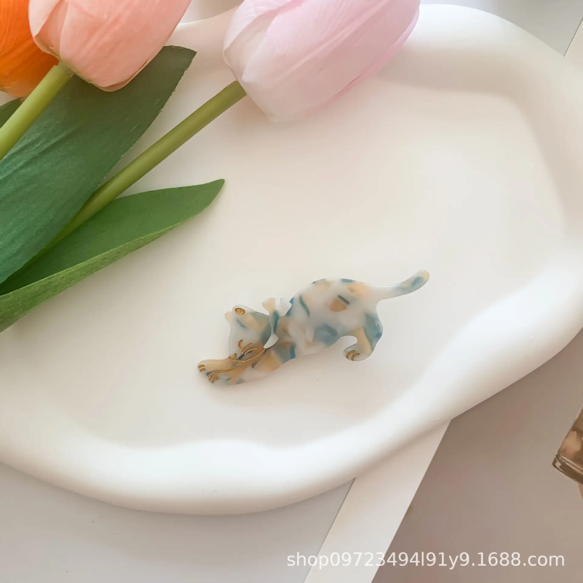 Dinosaur Hairpin Set Purple Blue 3D Design — feature 21