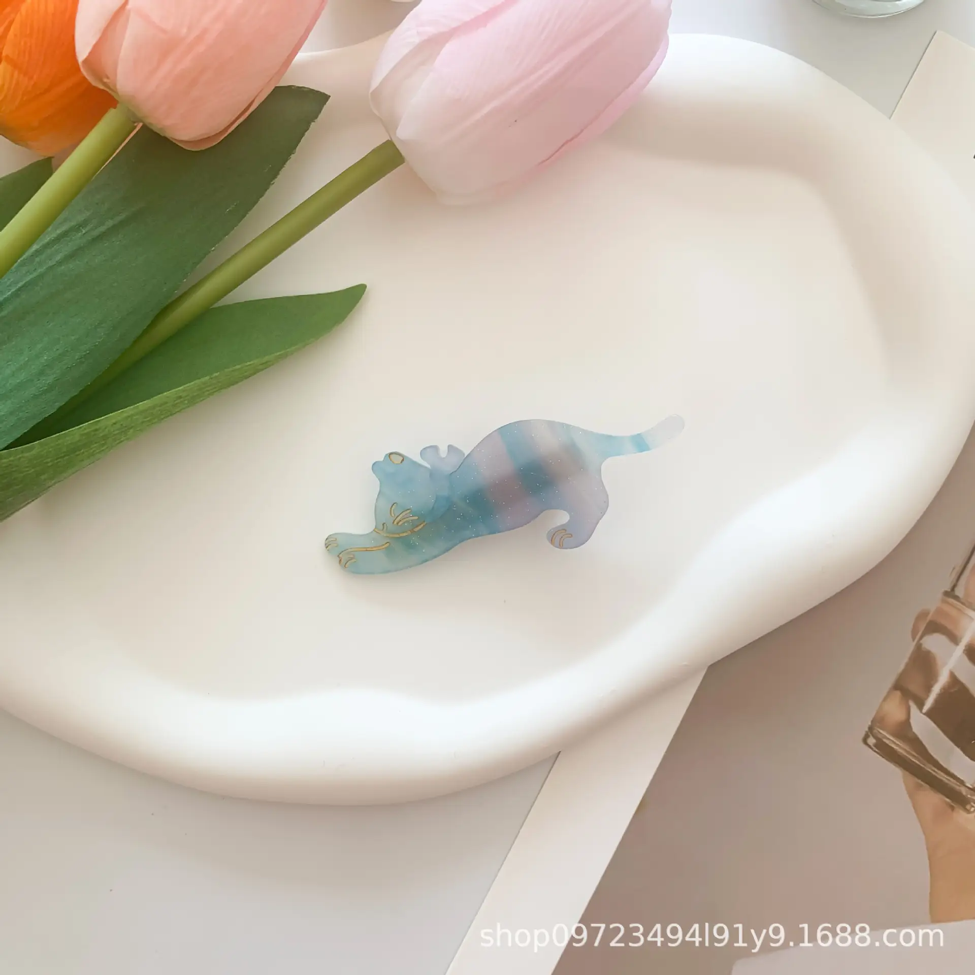 Dinosaur Hairpin Set Purple Blue 3D Design — feature 22
