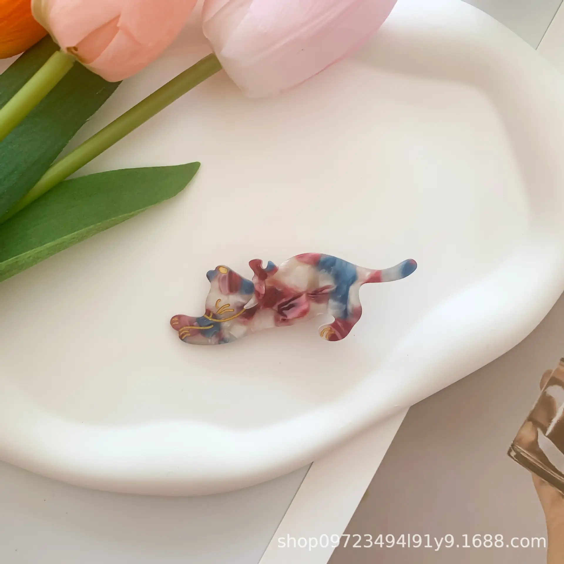 Dinosaur Hairpin Set Purple Blue 3D Design — feature 5