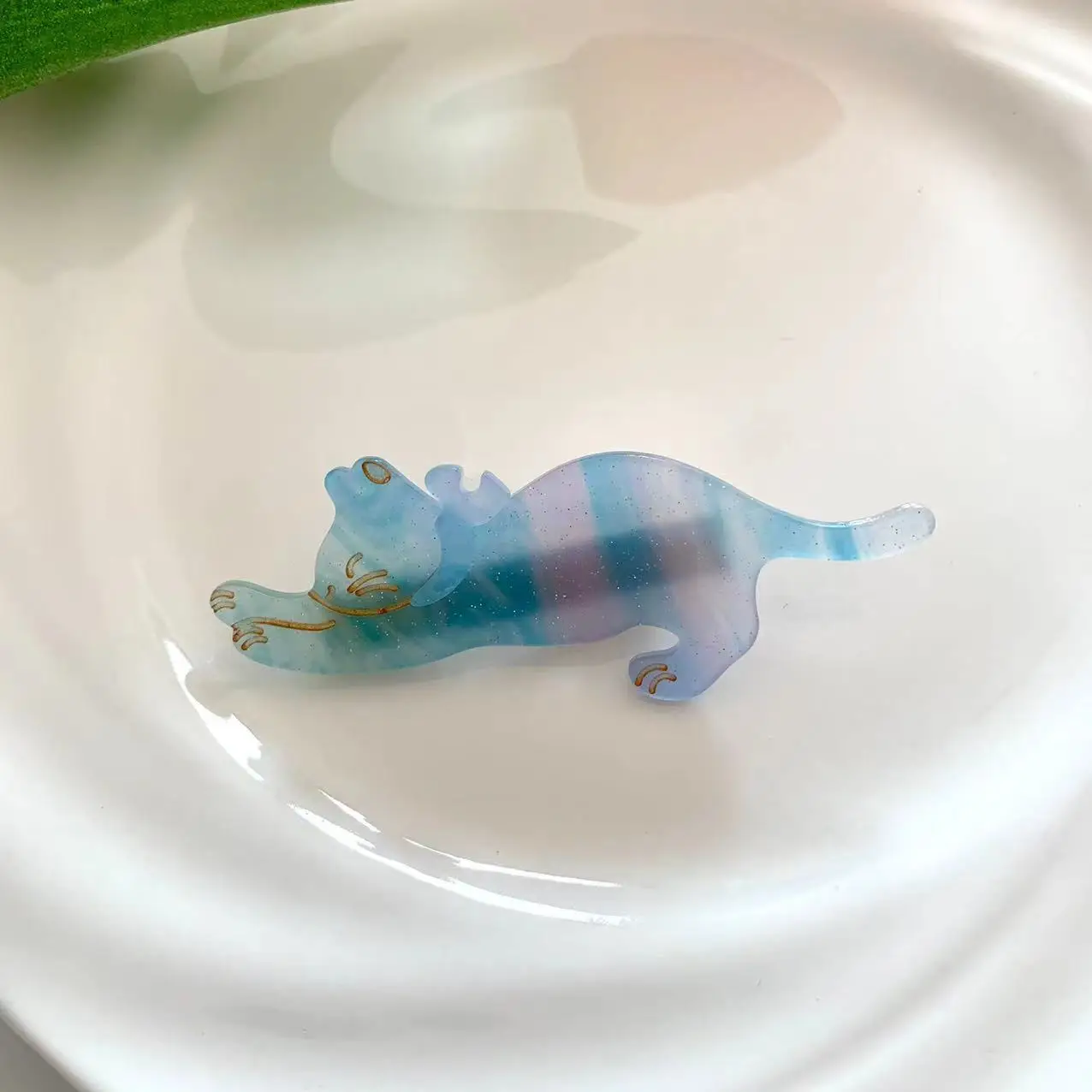 Dinosaur Hairpin Set Purple Blue 3D Design - Image 12