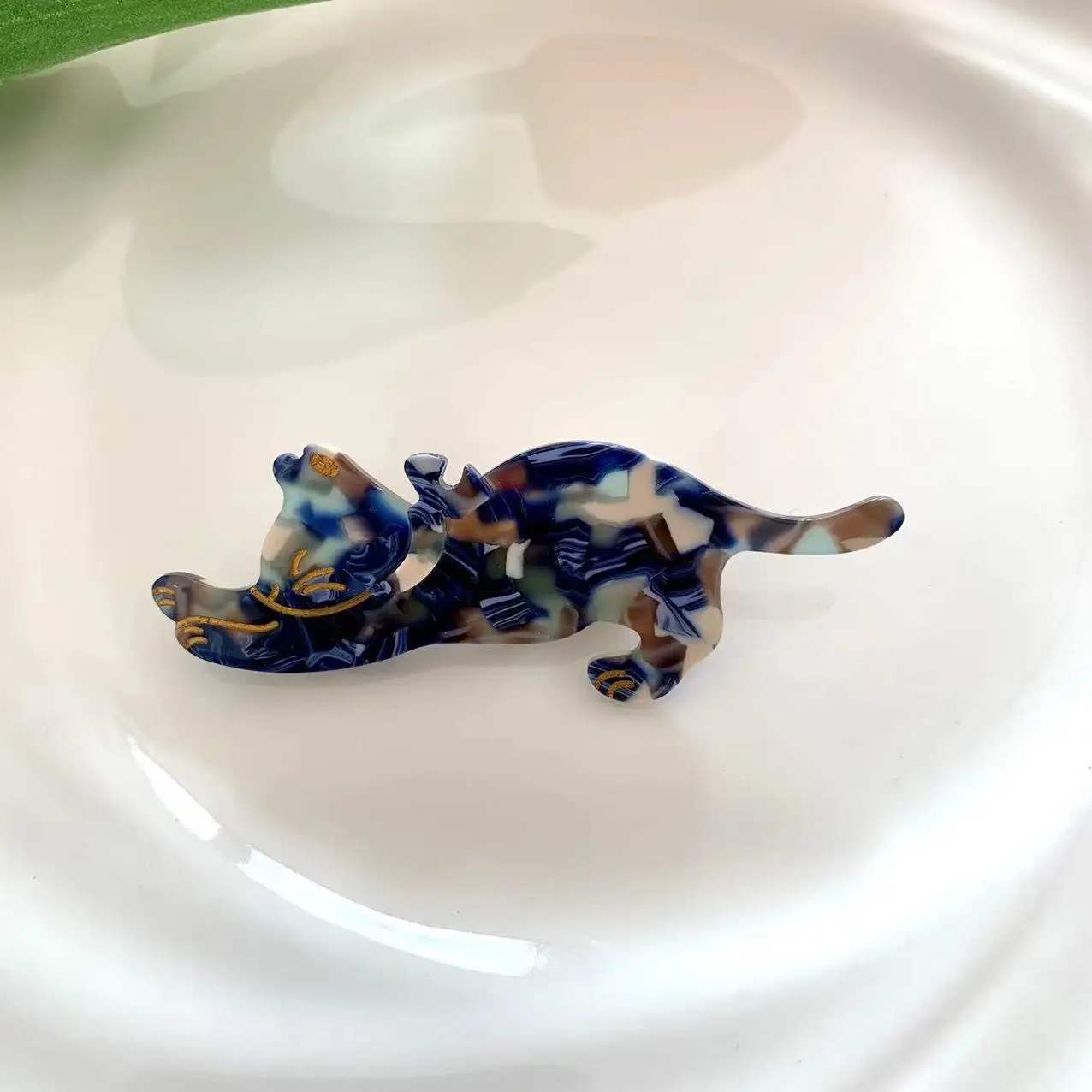 Dinosaur Hairpin Set Purple Blue 3D Design - Image 15