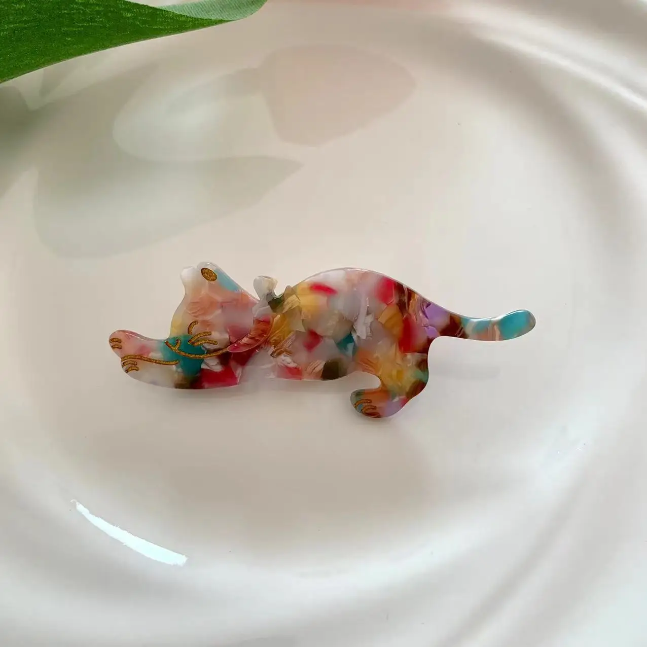Dinosaur Hairpin Set Purple Blue 3D Design - Image 3