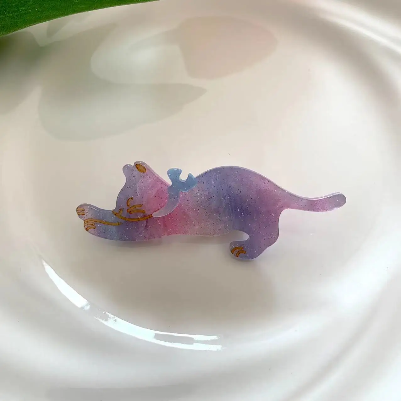 Dinosaur Hairpin Set Purple Blue 3D Design - Image 5