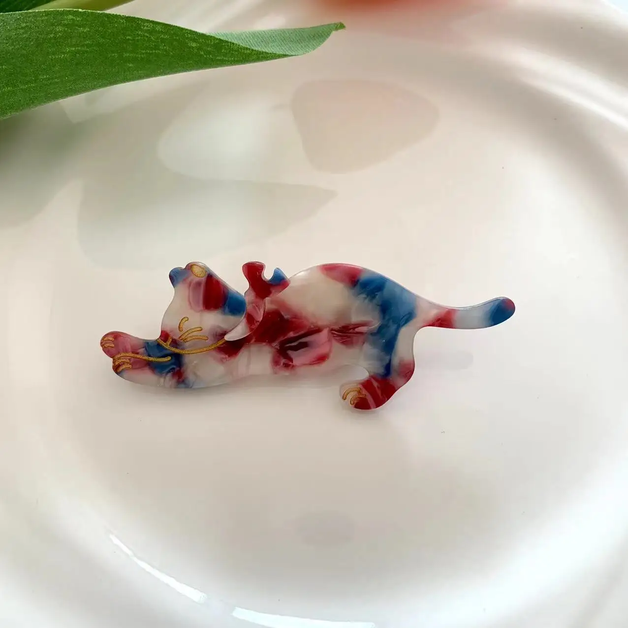 Dinosaur Hairpin Set Purple Blue 3D Design - Image 6