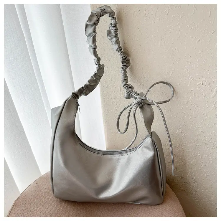 Nude Pleated Shoulder Bag for Women Autumn Winter — feature 11