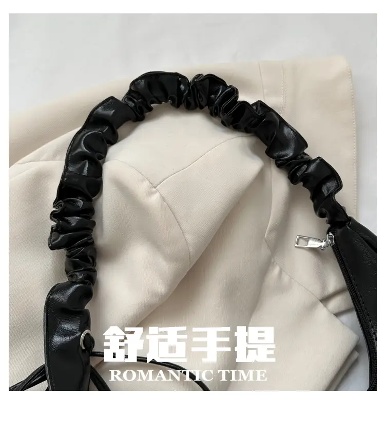Nude Pleated Shoulder Bag for Women Autumn Winter — feature 4