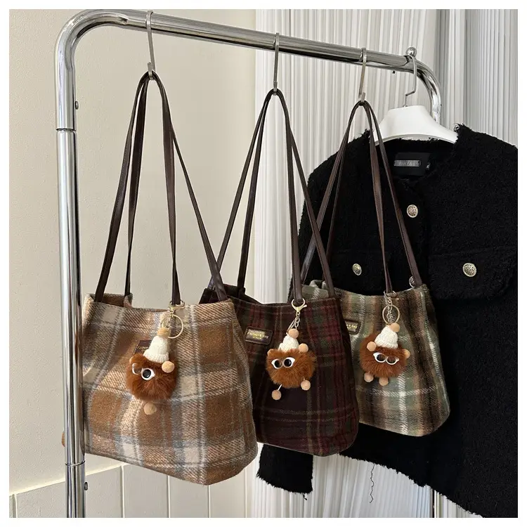 Korean Plaid Shoulder Bag Women Winter 2023 — feature 20