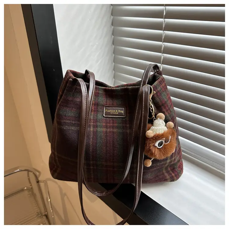 Korean Plaid Shoulder Bag Women Winter 2023 — feature 22