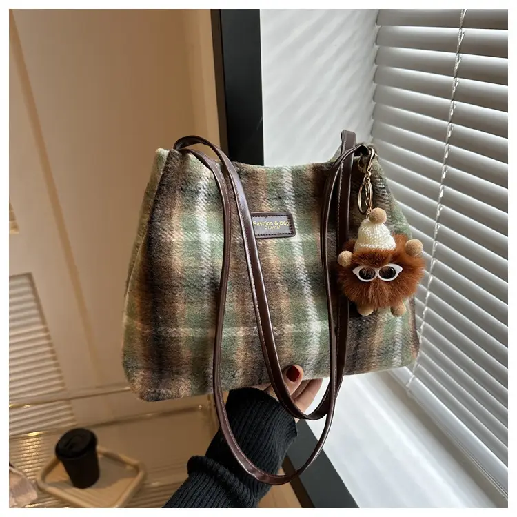 Korean Plaid Shoulder Bag Women Winter 2023 — feature 26