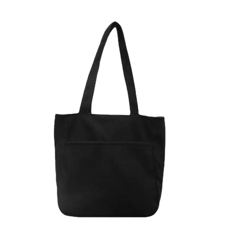 Autumn Winter Canvas Shoulder Bag Black Large Capacity - Image 10