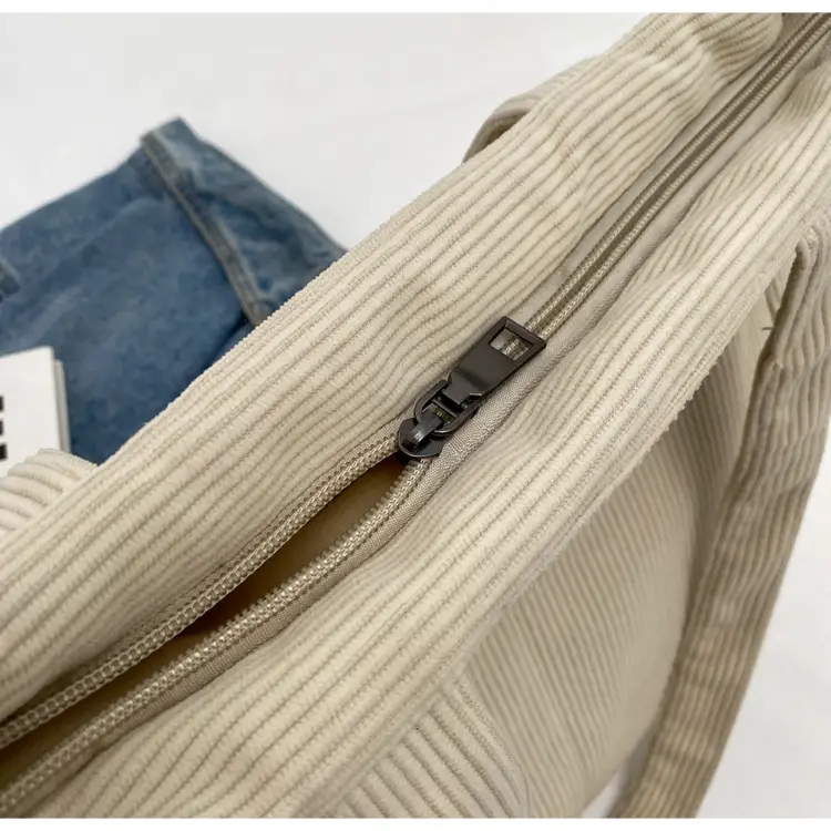 Autumn Winter Canvas Shoulder Bag Black Large Capacity — feature 28