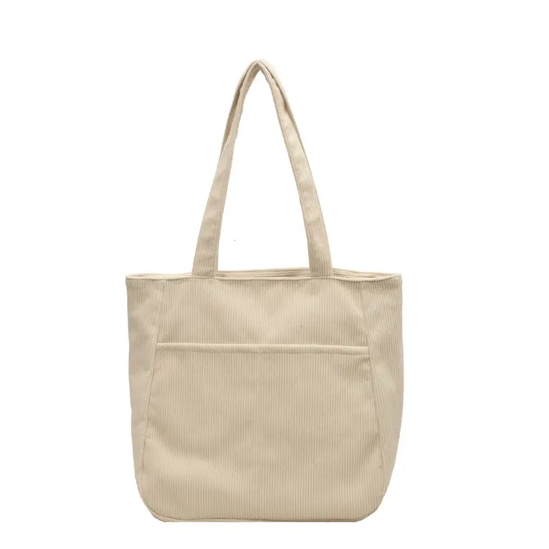 Autumn Winter Canvas Shoulder Bag Black Large Capacity - Image 4