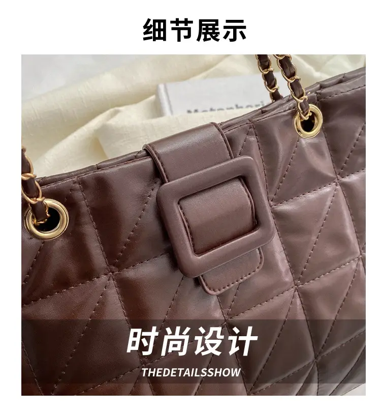 Black Rhombus Chain Shoulder Bag for Women — feature 2