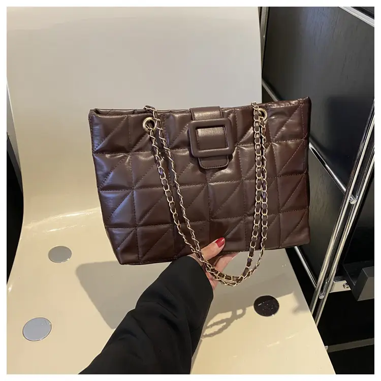 Black Rhombus Chain Shoulder Bag for Women — feature 22