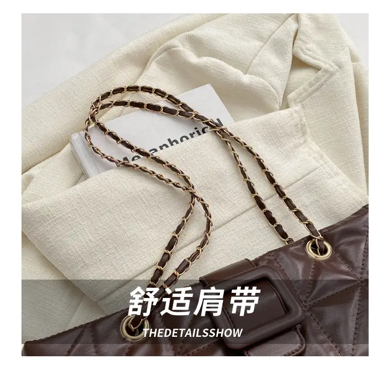 Black Rhombus Chain Shoulder Bag for Women — feature 4