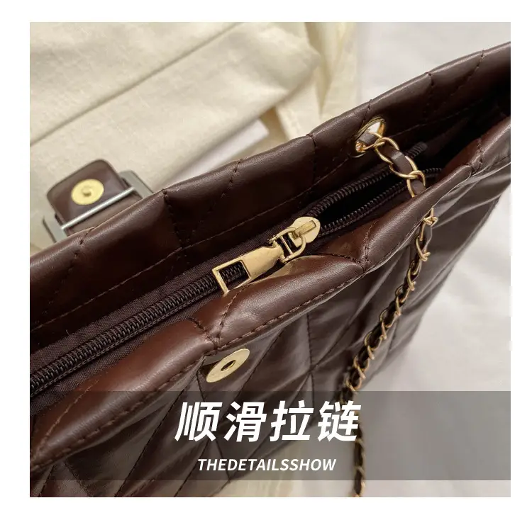 Black Rhombus Chain Shoulder Bag for Women — feature 5