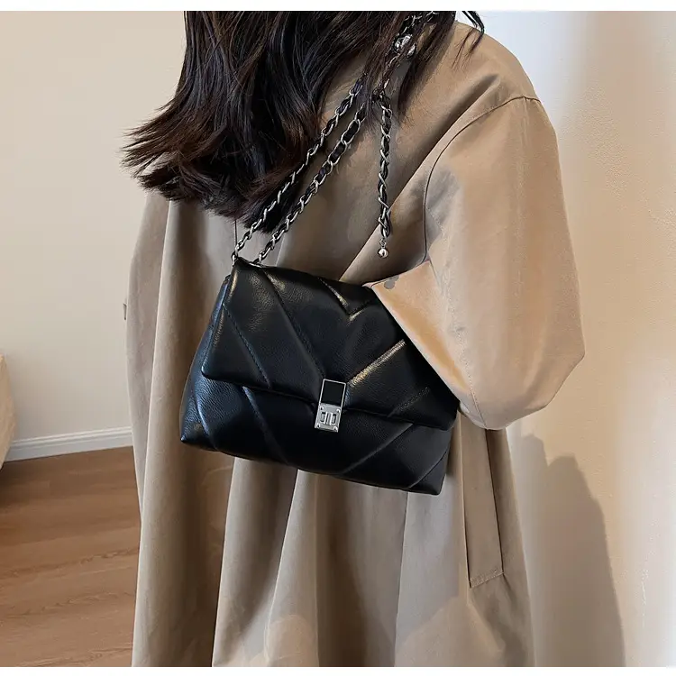 Lingge Chain Women's White Crossbody Bag 2023 — feature 14