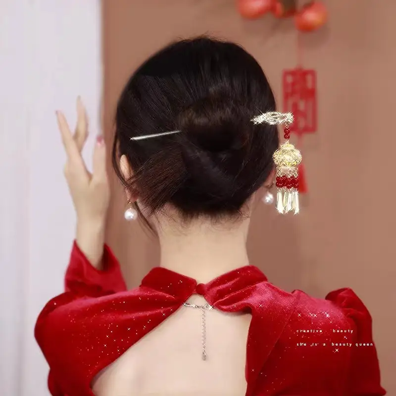 Luminous Lantern Hairpin with Pearl Tassels — feature 15