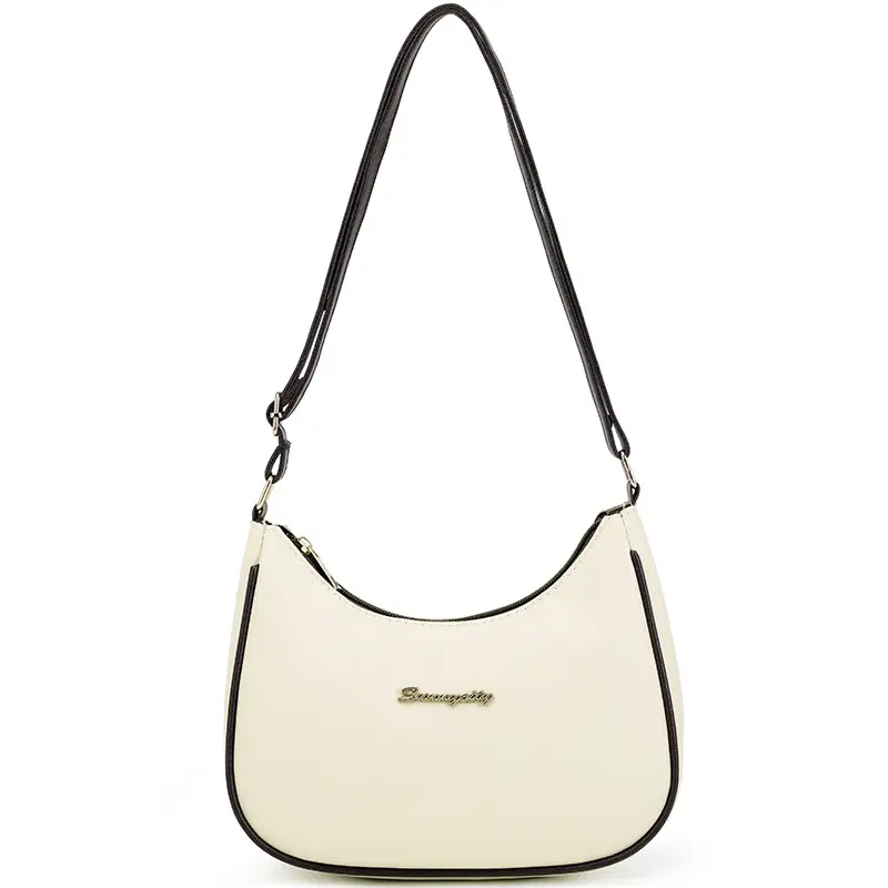 Women's Cream Contrasting Shoulder Bag 2023