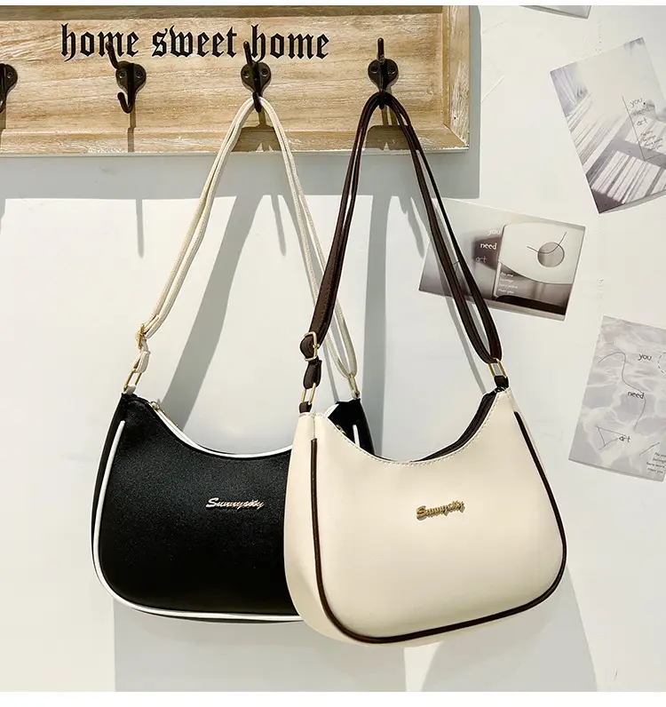 Women's Cream Contrasting Shoulder Bag 2023 — feature 18