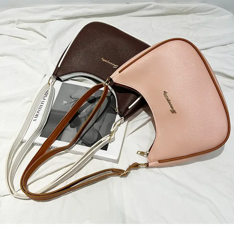 Women's Cream Contrasting Shoulder Bag 2023 — feature 19