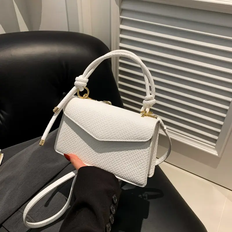 Black Textured Shoulder Bag for Women 2023 - Image 4