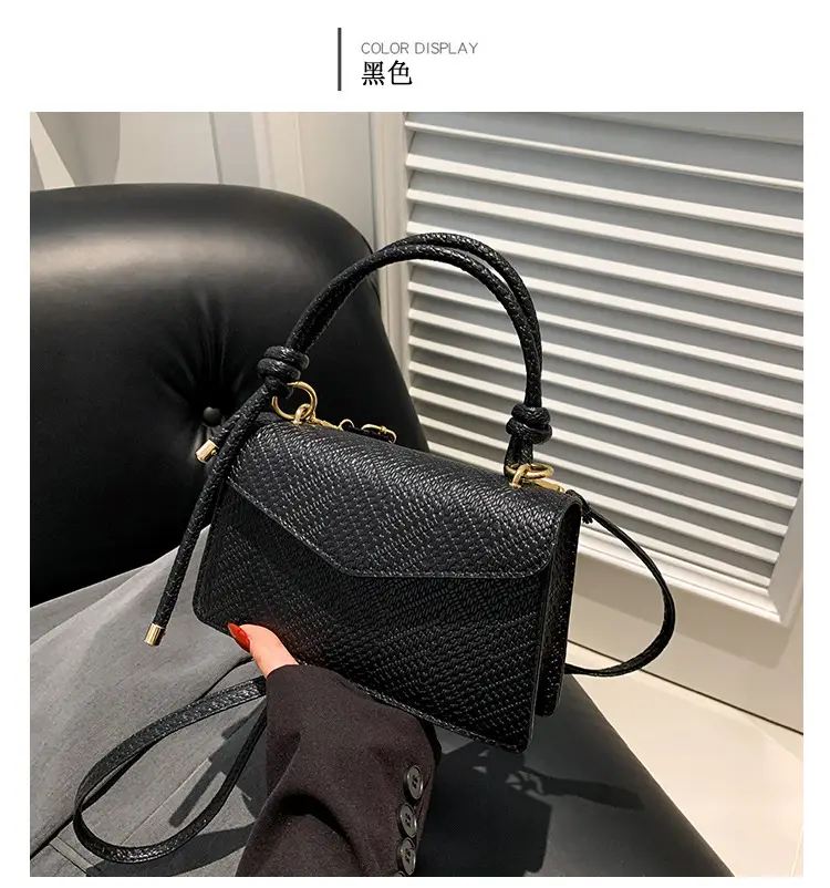 Black Textured Shoulder Bag for Women 2023 — feature 25