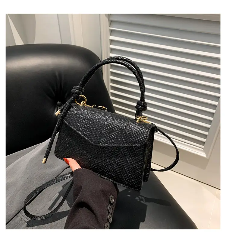 Black Textured Shoulder Bag for Women 2023 — feature 31