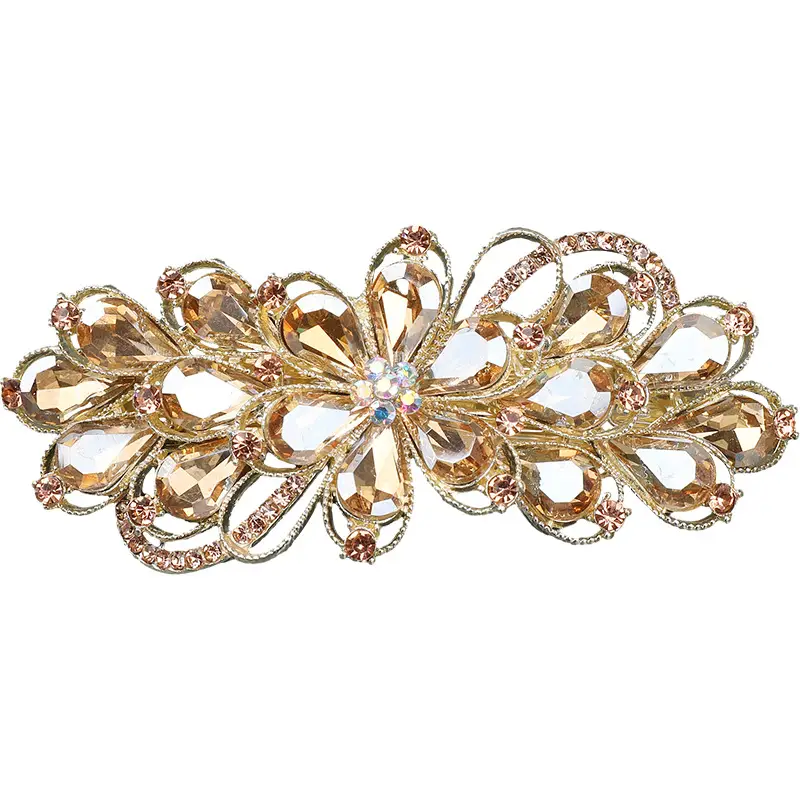 8cm Gold Floral Hairpin Clip for Women - Image 10