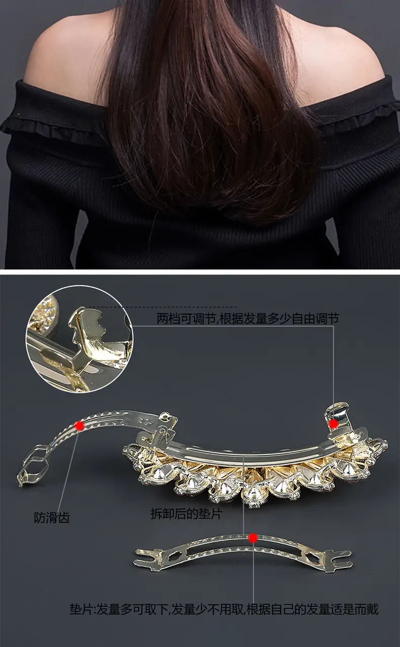 8cm Gold Floral Hairpin Clip for Women — feature 6