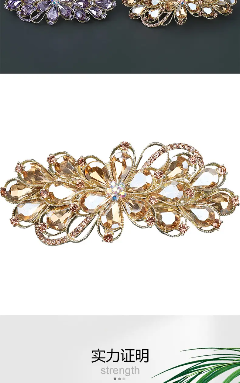 8cm Gold Floral Hairpin Clip for Women — feature 9