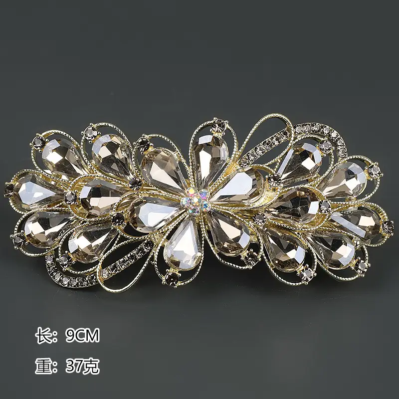 8cm Gold Floral Hairpin Clip for Women - Image 5