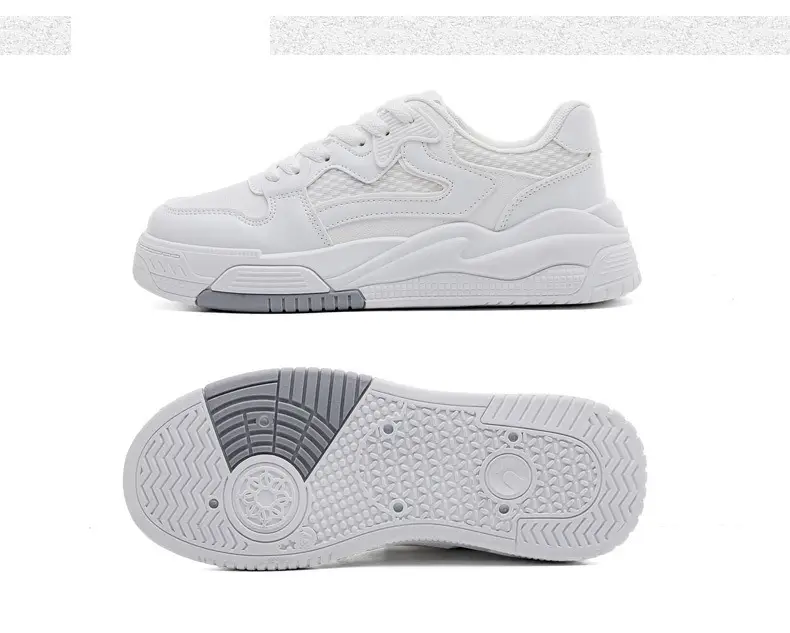 Foreign Trade Women's Shoes, Spring Thick-Soled Casual White Sneakers, Women's Outdoor Casual Dad Shoes, Flat-Soled Lightweight Sports Sneakers — feature 33