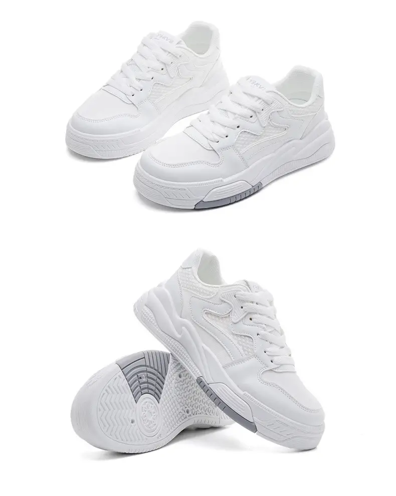 Foreign Trade Women's Shoes, Spring Thick-Soled Casual White Sneakers, Women's Outdoor Casual Dad Shoes, Flat-Soled Lightweight Sports Sneakers — feature 34