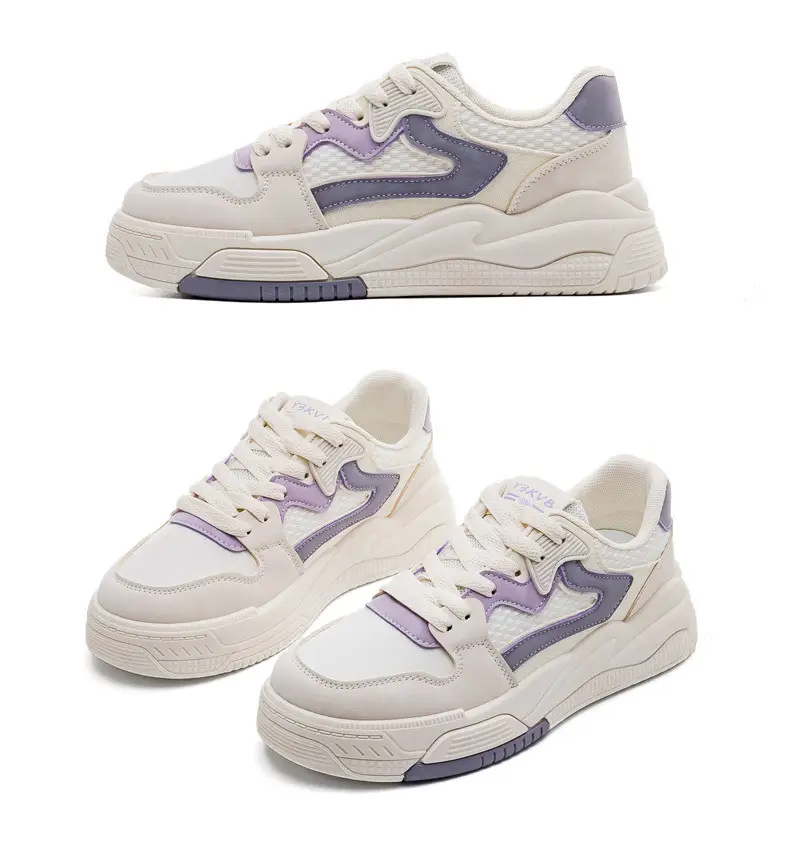 Foreign Trade Women's Shoes, Spring Thick-Soled Casual White Sneakers, Women's Outdoor Casual Dad Shoes, Flat-Soled Lightweight Sports Sneakers — feature 36