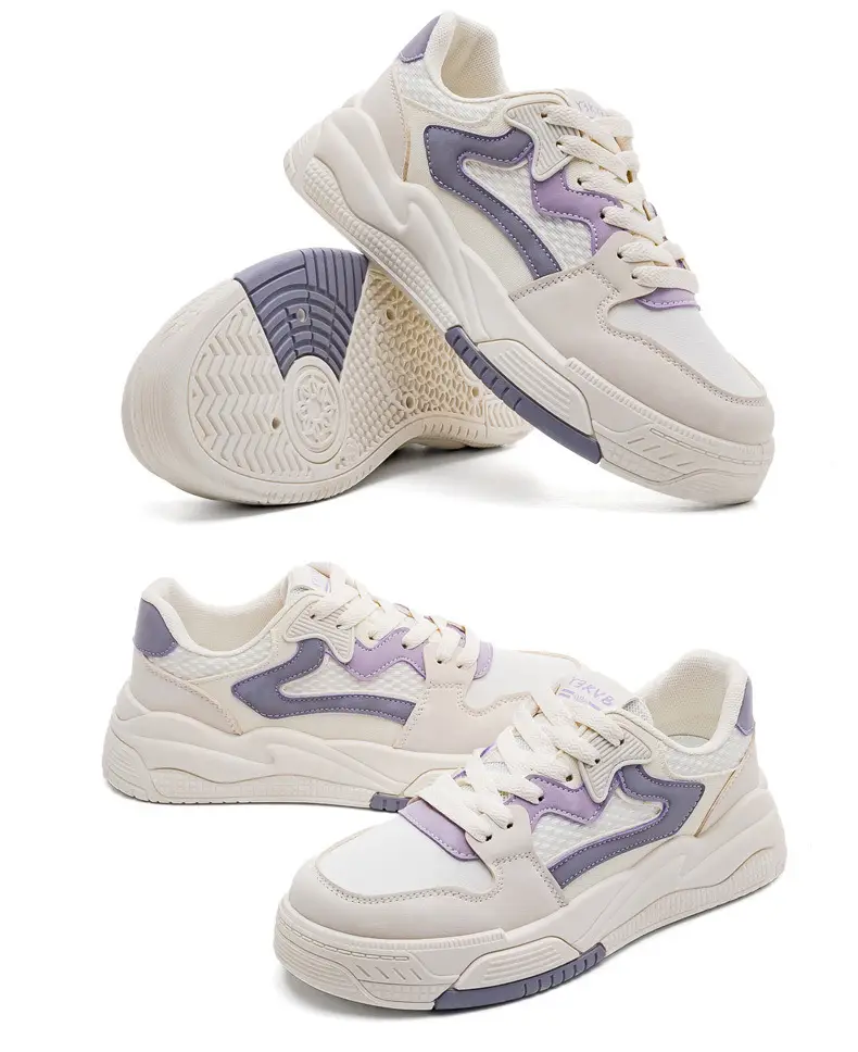 Foreign Trade Women's Shoes, Spring Thick-Soled Casual White Sneakers, Women's Outdoor Casual Dad Shoes, Flat-Soled Lightweight Sports Sneakers — feature 37