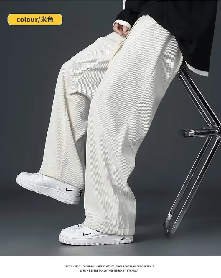 Men's Fleece Casual Pants Grey Solid Color — feature 21