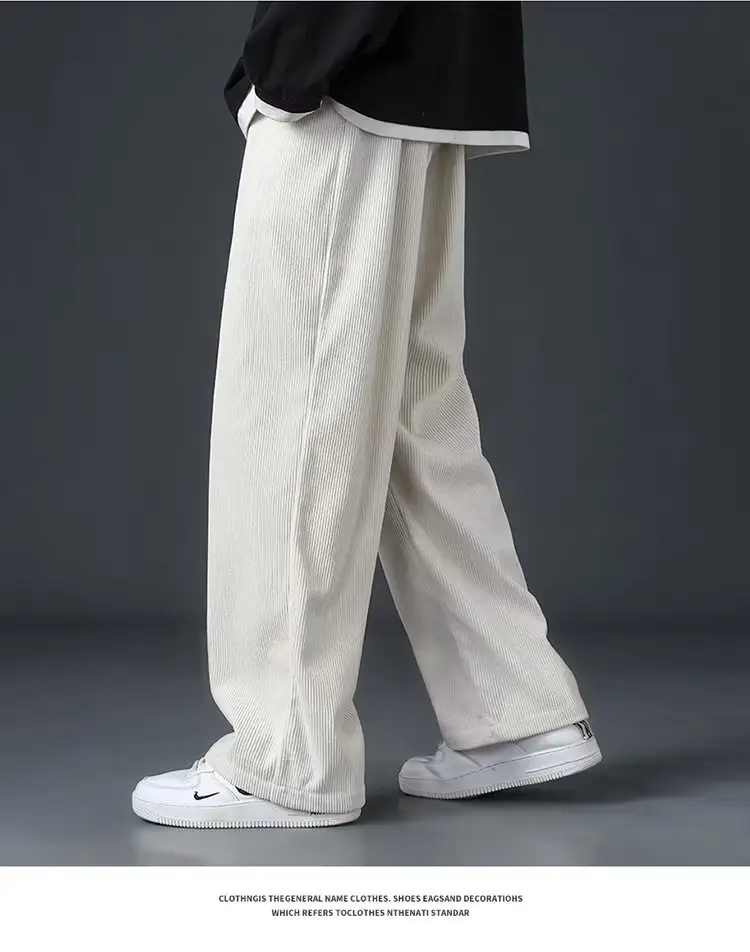 Men's Fleece Casual Pants Grey Solid Color — feature 22