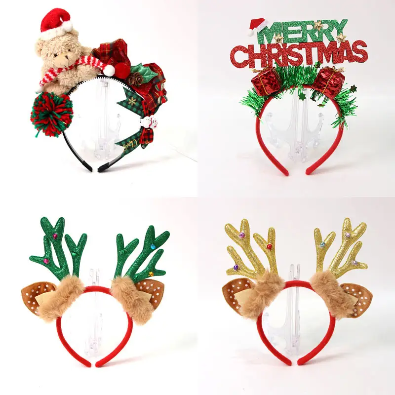 Red Deer Antlers Headband for Kids Adults Christmas Decor - Image 29