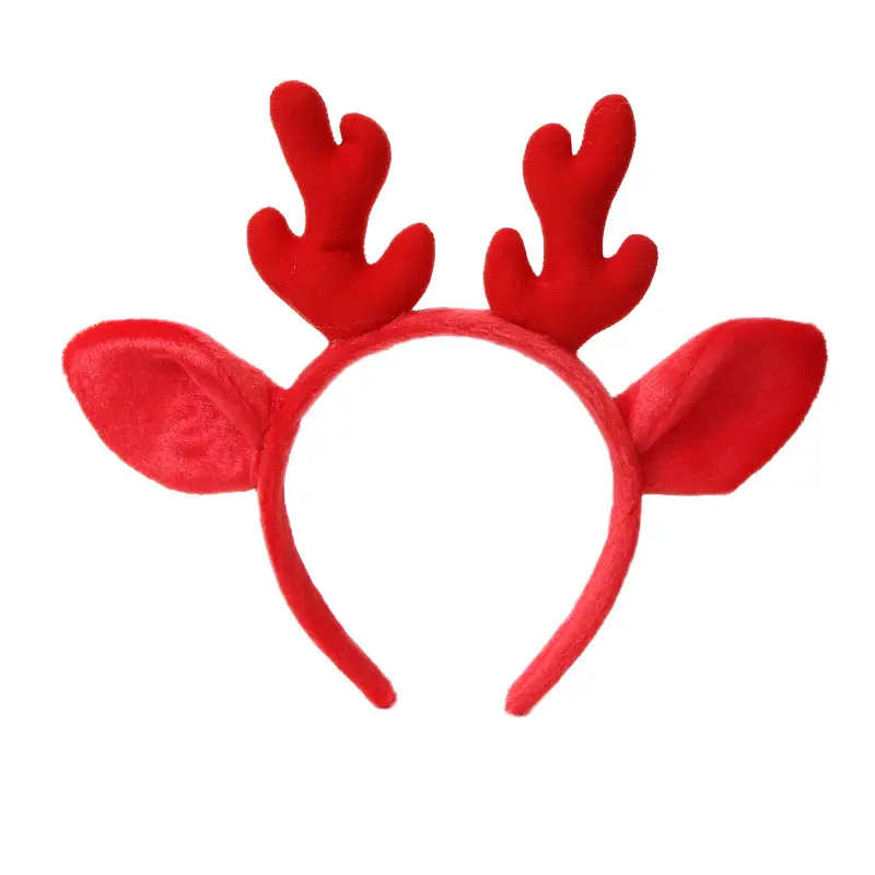 Red Deer Antlers Headband for Kids Adults Christmas Decor - Image 32