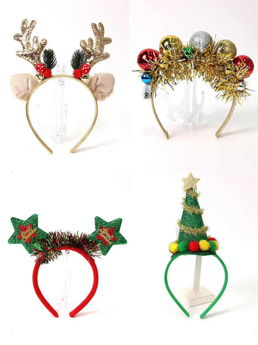 Red Deer Antlers Headband for Kids Adults Christmas Decor — feature 3